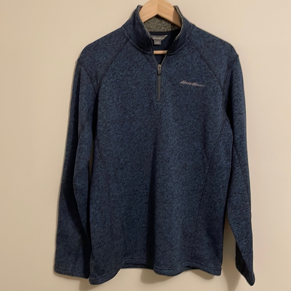 Men’s Perfect Blue Eddie Bauer Jacket Sweater M Medium